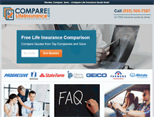 Tablet Screenshot of comparelifeinsurance.com
